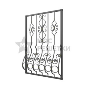 Решетка на окно дутая кованая 8-17
